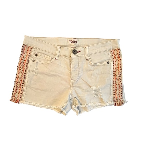 Vintage Y2K Mudd Low Rise Micro Mini Booty Shorts Bundle Lot of 2 Denim Jrs Sz 7 - Picture 2 of 16